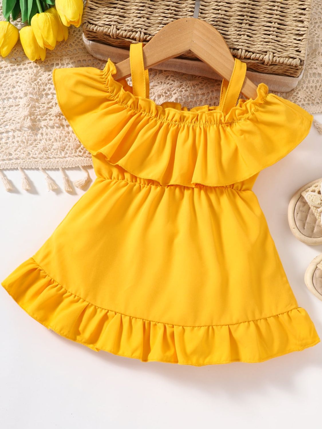 Baby frill shop frock design